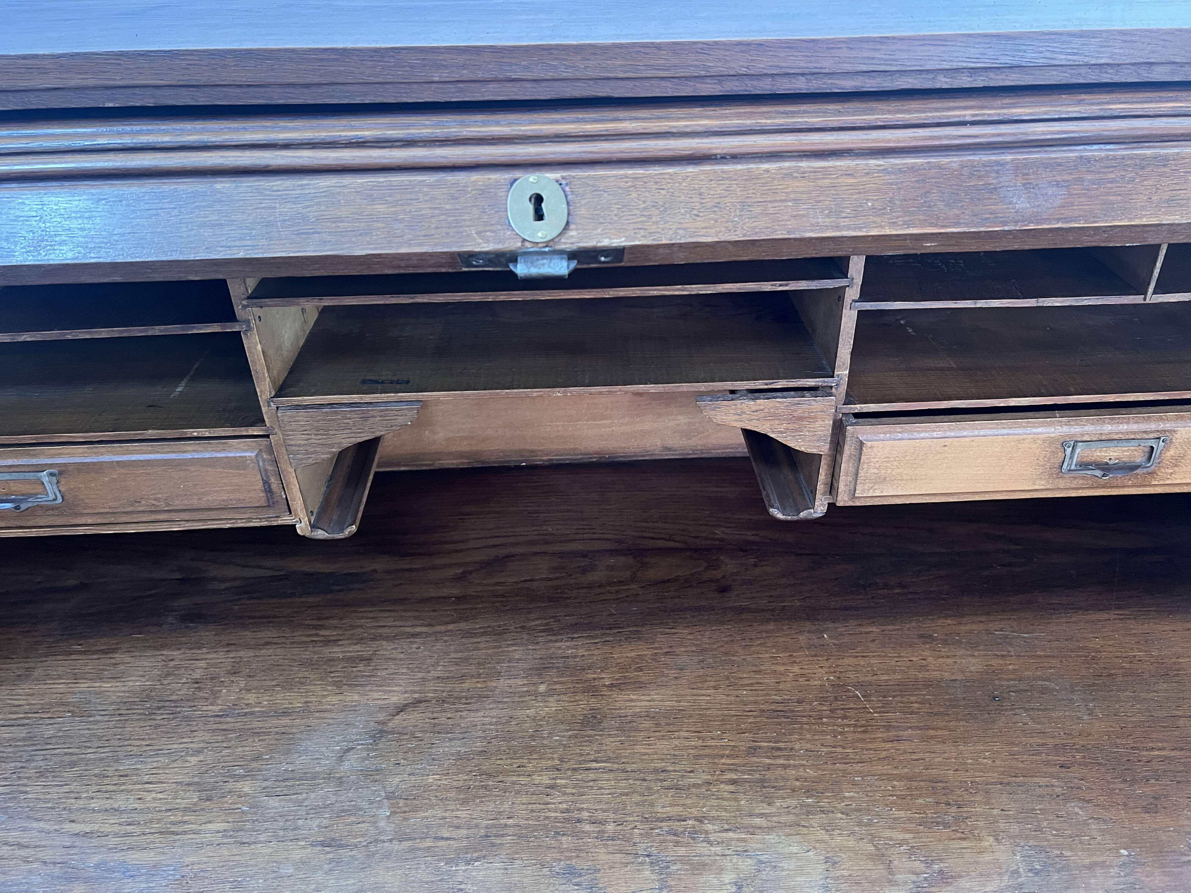 American desk in solid oak, 20th century