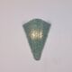 Pair of pyramid-shaped wall sconces in glass in vintage French style.