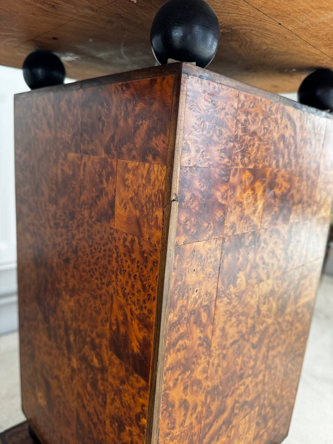 2 marquetry side tables