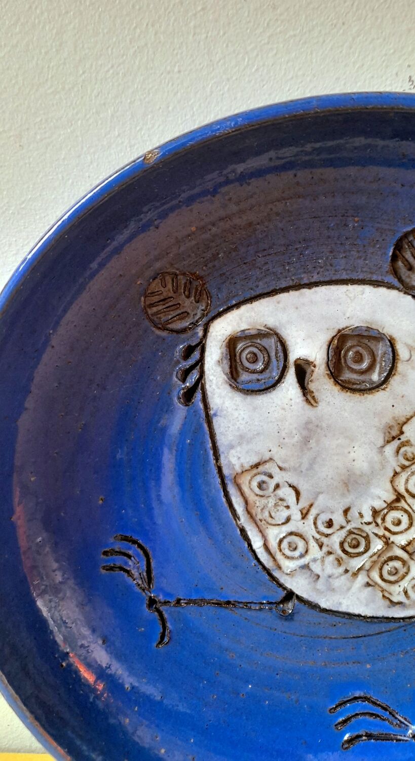 Empty owl ceramic pocket from Dour 60s