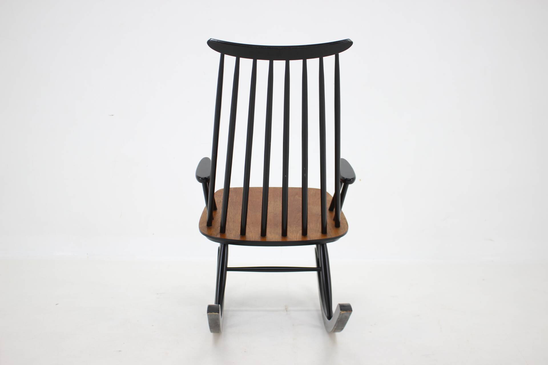 1960s Varjosen Puunjalostus Beech Rocking Chair, Finland