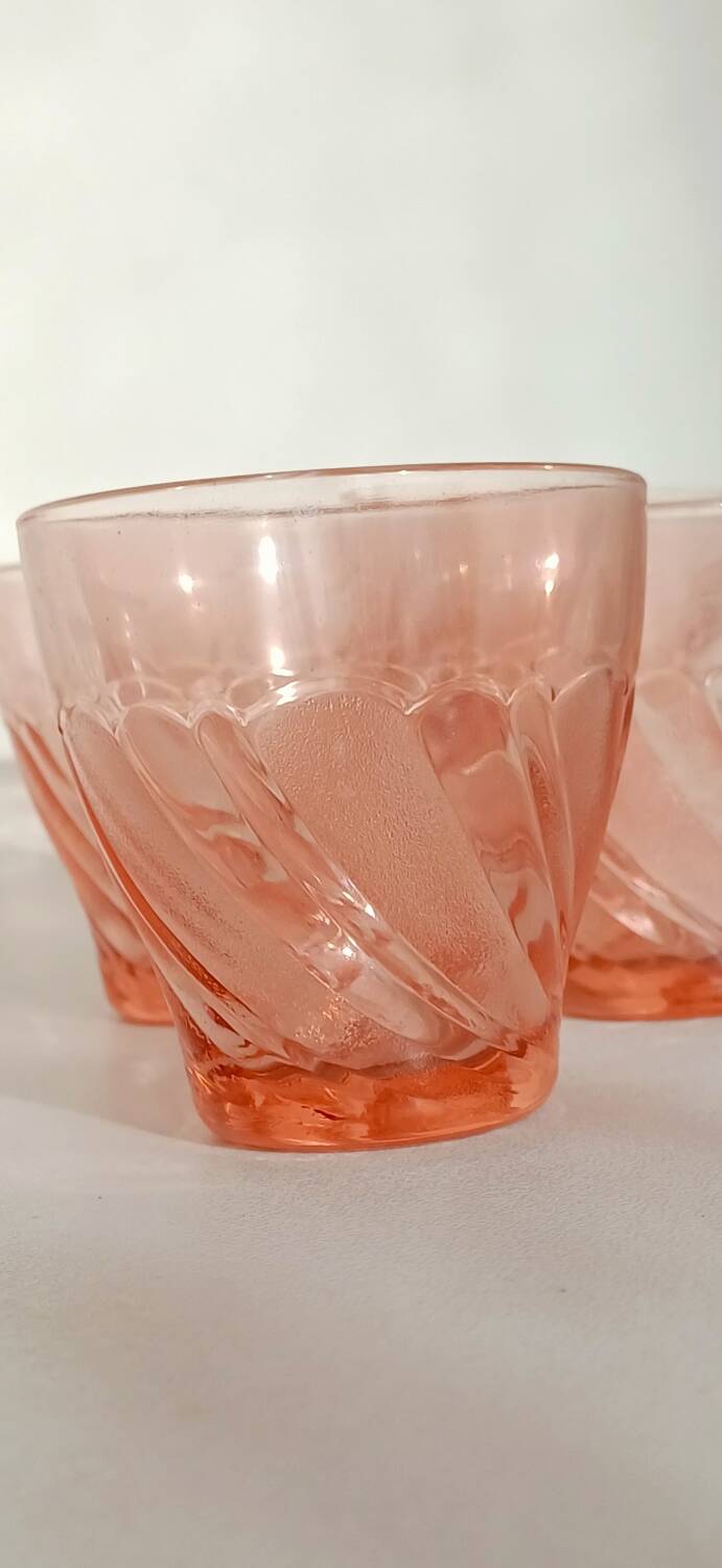 Vintage pink glass