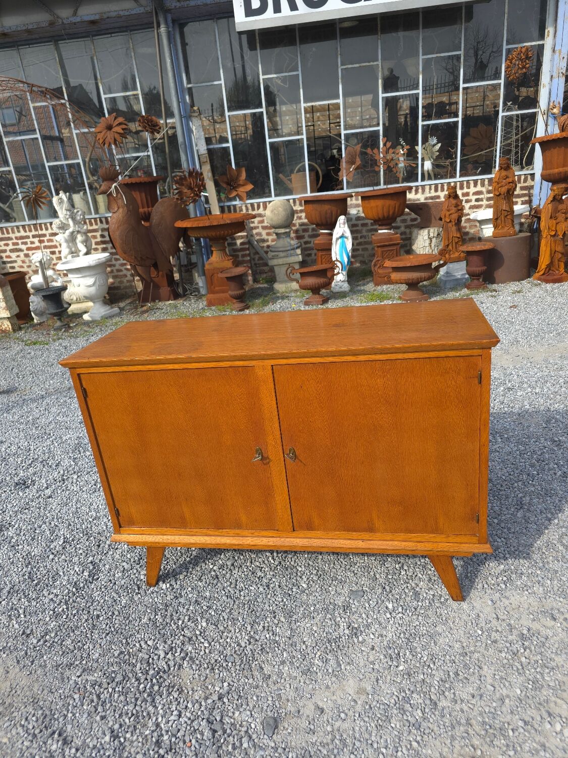 Vintage Scandinavian oak buffet style
