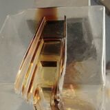 Lustre 1970 design verre et inox
