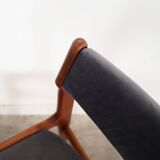 Ensemble de six chaises en teck, design danois, années 1960, production : Danemark