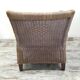 Bench seat and armchair in old rattan