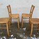Série de 4 chaises bistro vintage 1949-50