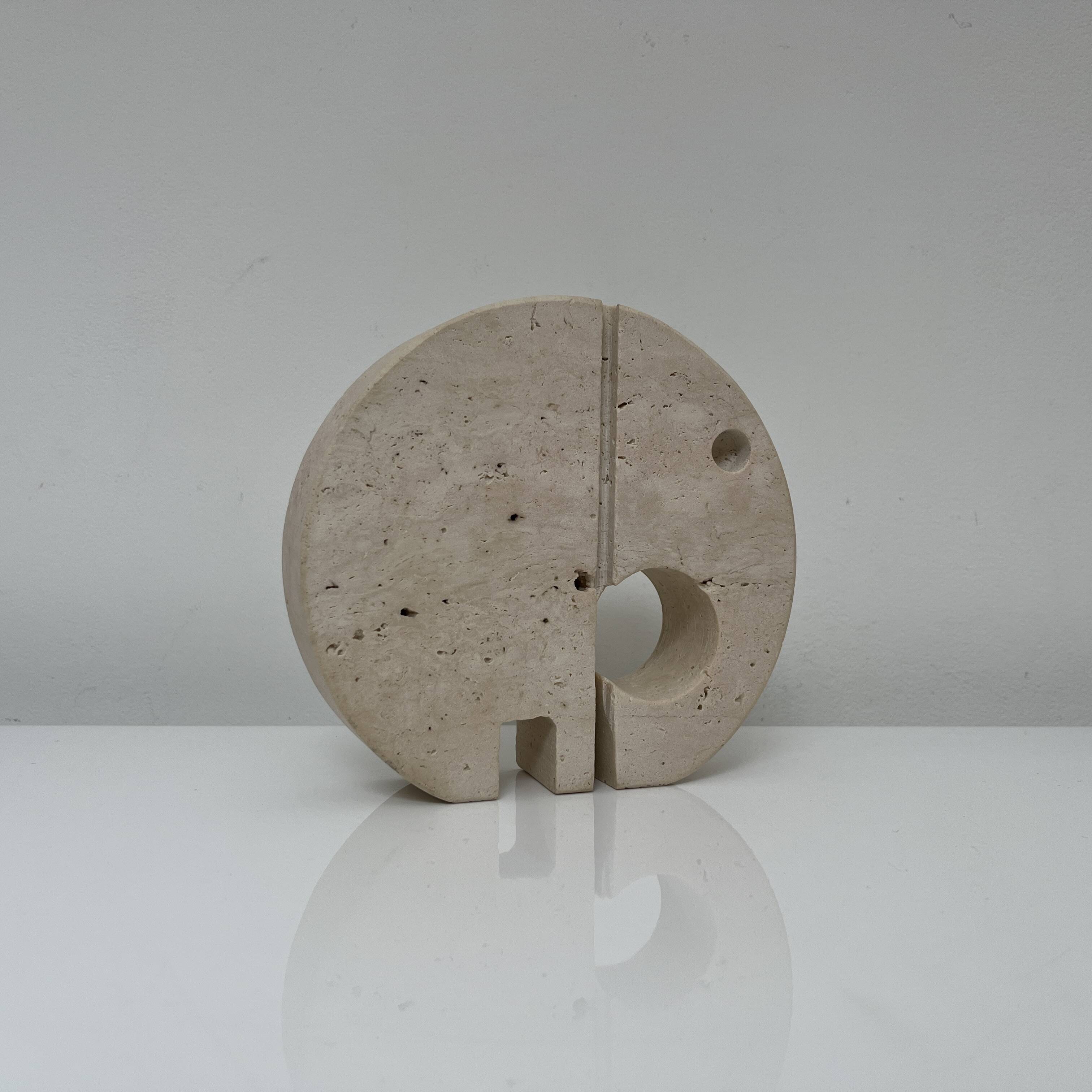 Elephant in travertine Fratelli Mannelli Italy 1970s
