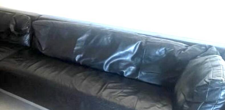Leather corner sofa