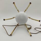 Medusa lamp in brass and opaline