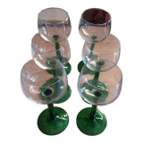 6 glasses white wine Alsace greens