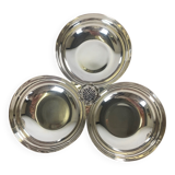 3-compartment silver-plated metal appetizer dish, 1970