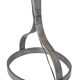 Wrought iron and leather floor lamp in the style of Jean-Pierre Ryckaert.