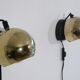 Series of 3 scandinavian brass sconces 1970