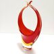 Red and Yellow Sommerso Murano Glass Vase attr. to Flavio Poli, Italy