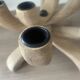 Scandinavian wooden chandelier with 8 branches