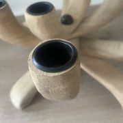 Chandelier scandinave en bois à 8 branches