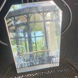 Miroir, centre de table, à poser, biseaute et ciselé, art deco