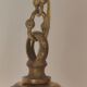 Suspension  de style art nouveau 1900 en laiton - tulipe en verre dépoli