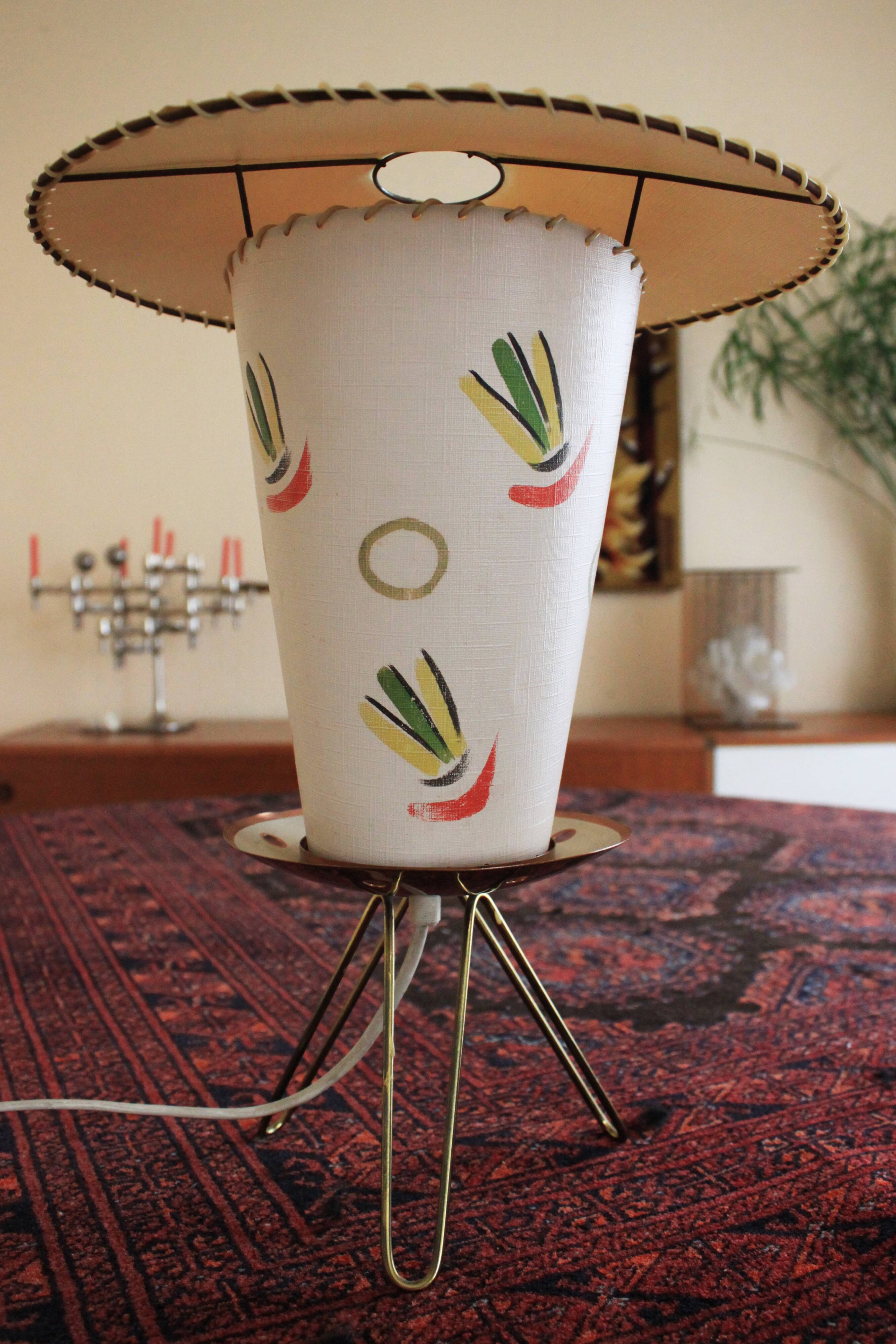 Lampe de table tripode années 50