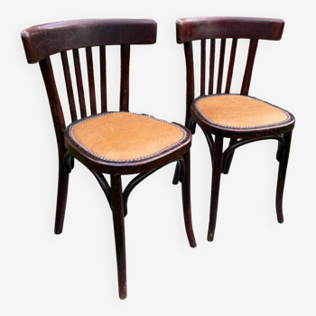 Paire de chaises bistrot vintage 1930