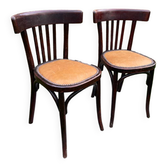 Paire de chaises bistrot vintage 1930