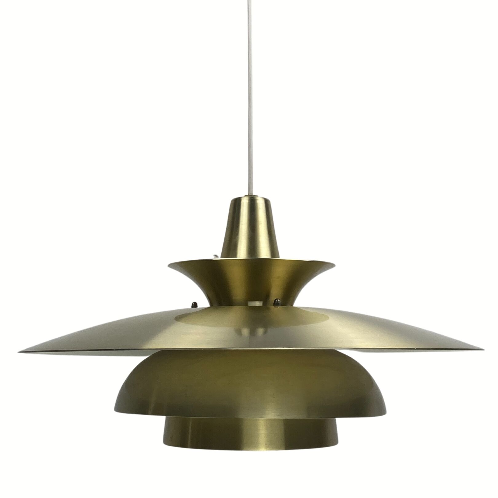 Danish scandinavian brass UFO pendant, 1970s