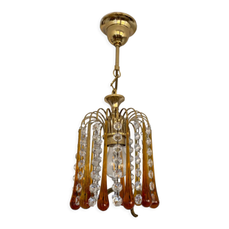 Vintage amber murano chandelier