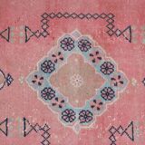 Overdyed Long and Wide Turkish Oushak Runner 4'7" X 11'10"
