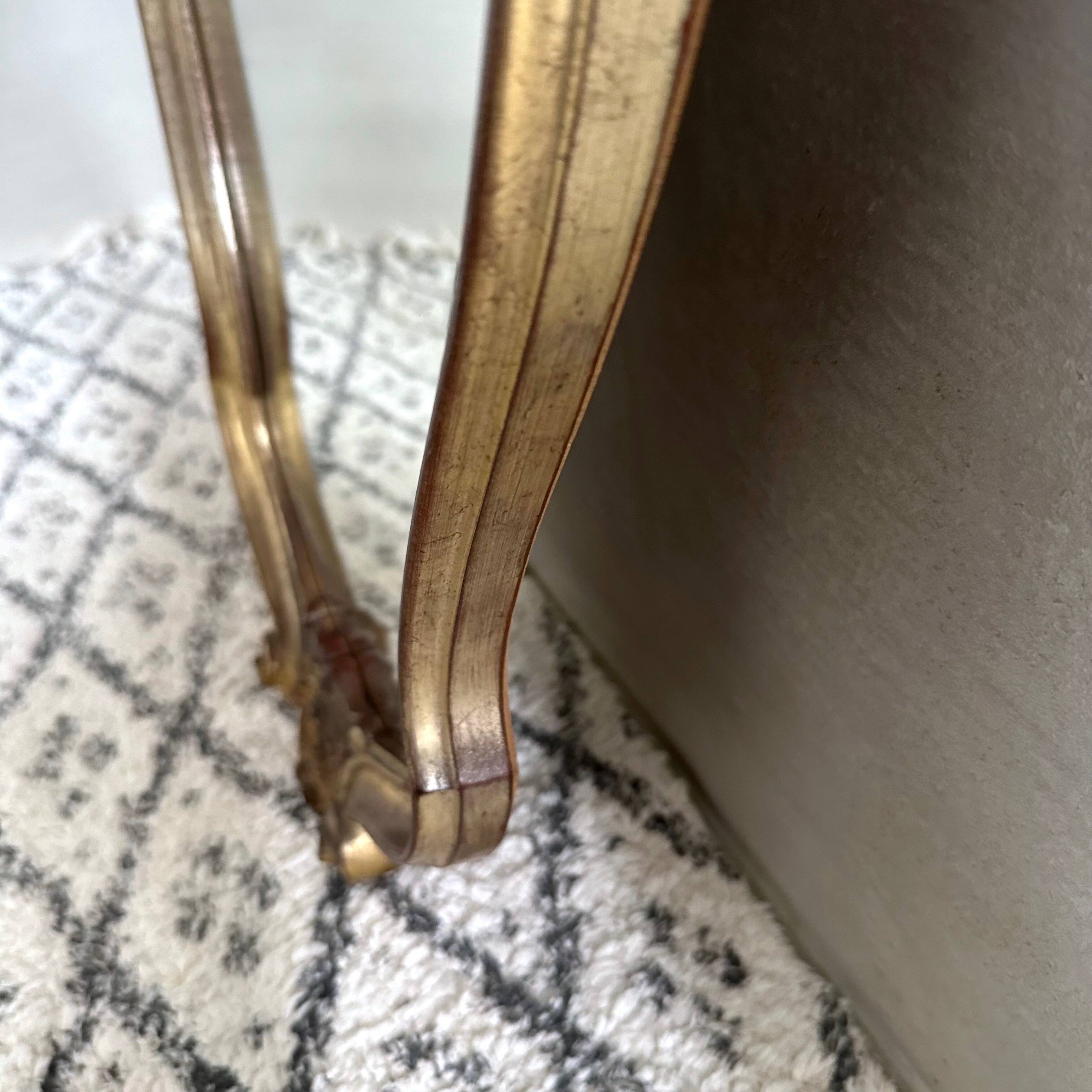 Antique wall mirror, baroque mirror, gold wooden mirror