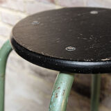 Wooden and metal laboratory stool