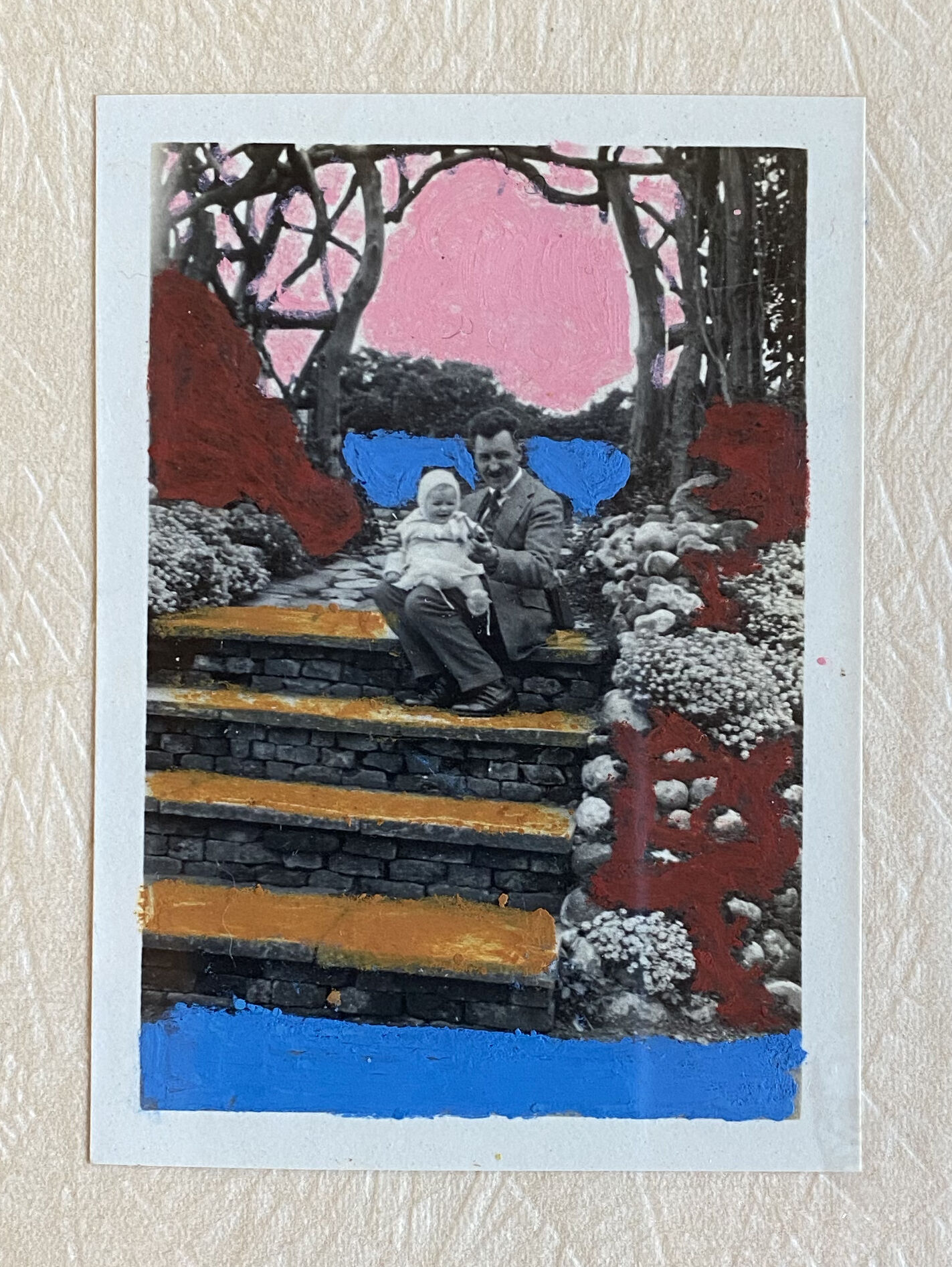 Bold pastels in old photo - Cornwall 1920