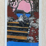 Bold pastels in old photo - Cornwall 1920