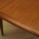Table en teck, design danois, années 1970, fabriquée au Danemark