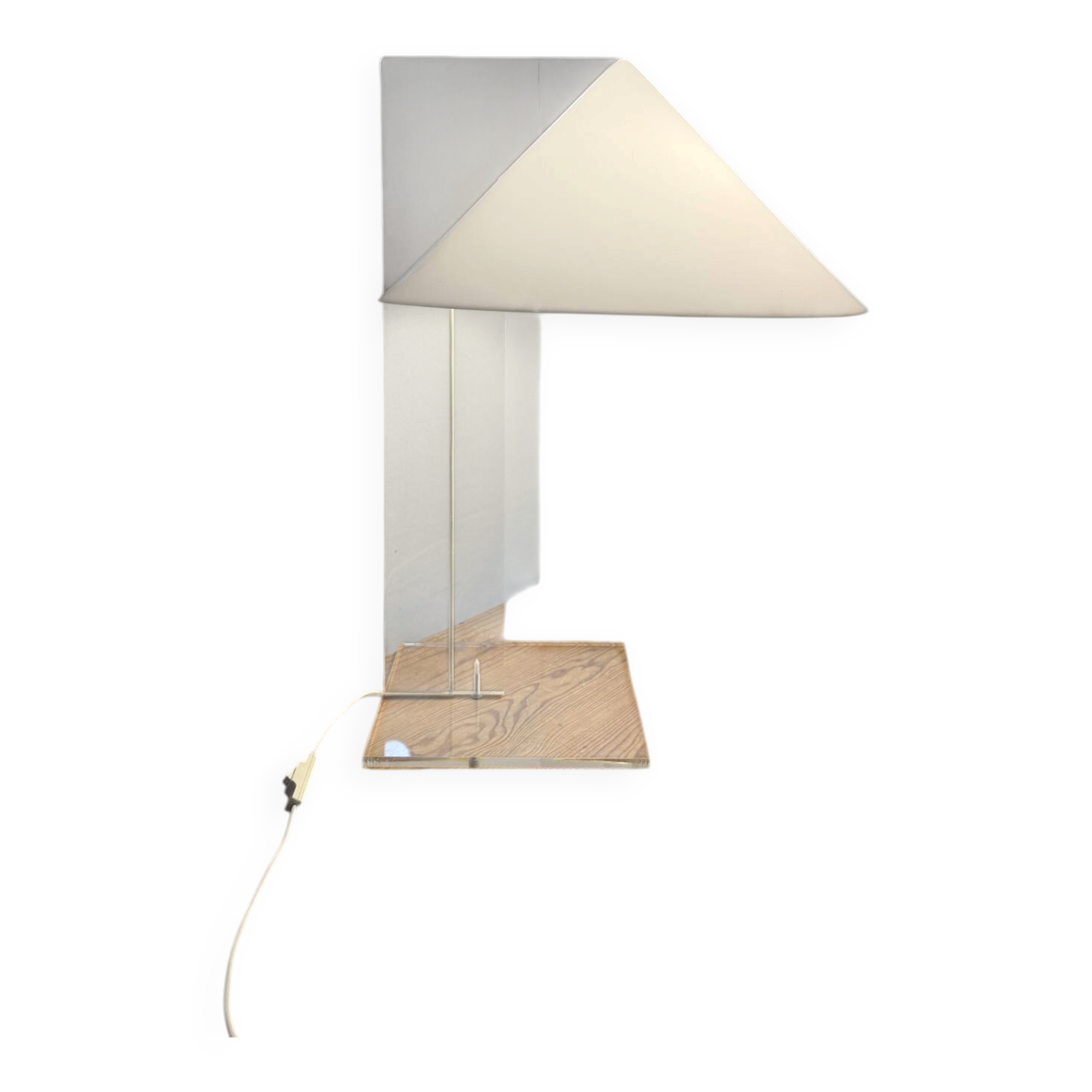 Minimalist design table lamp Harco Loor in plexiglass and perspex
