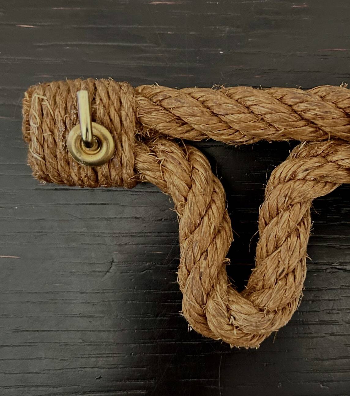 Vintage rope coat hook by designers Audoux Minet
