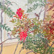 Two-panel screen with a decoration of plants and birds, Japan.