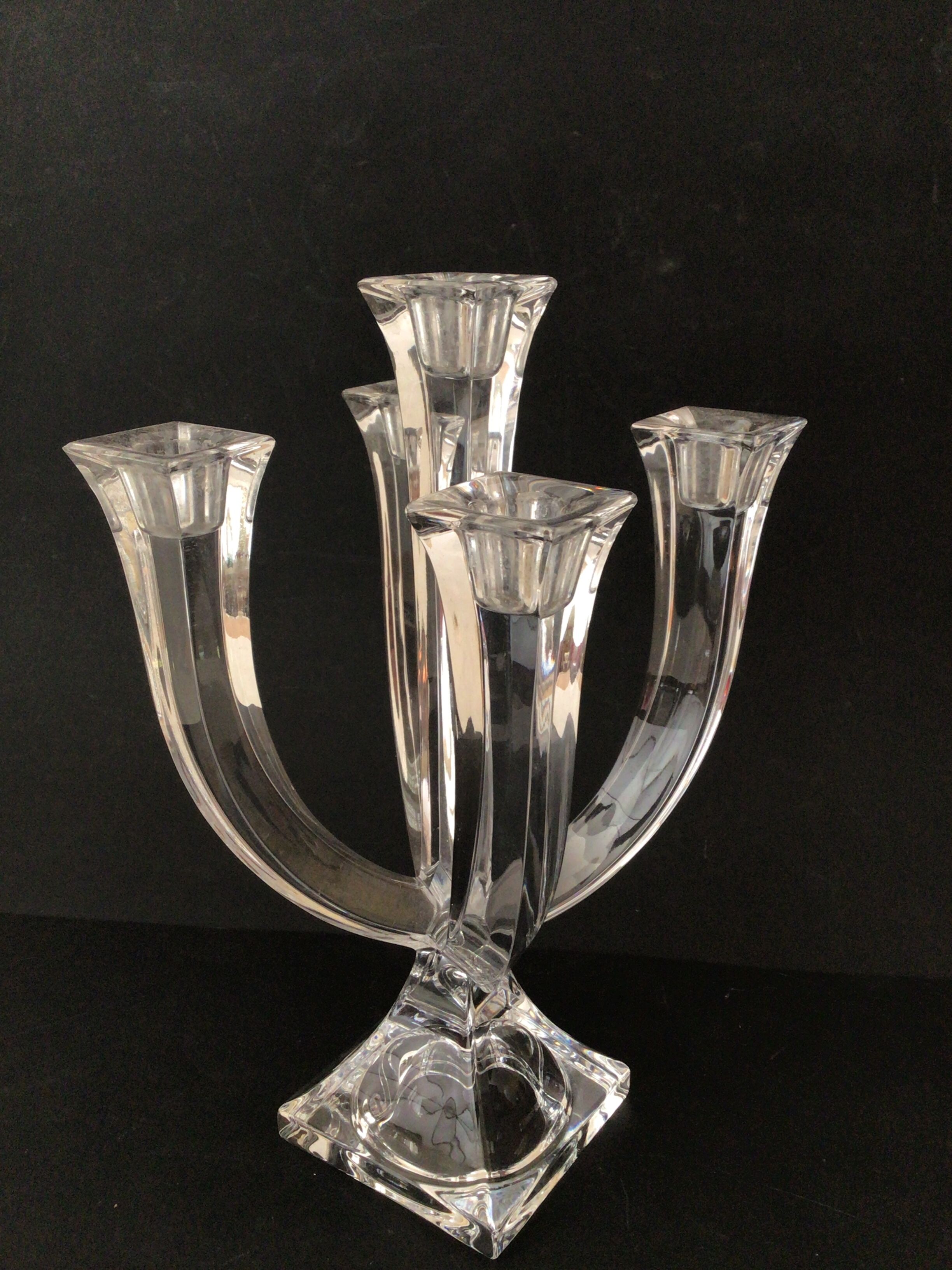 Candle holder crystal Nachtmann Art deco