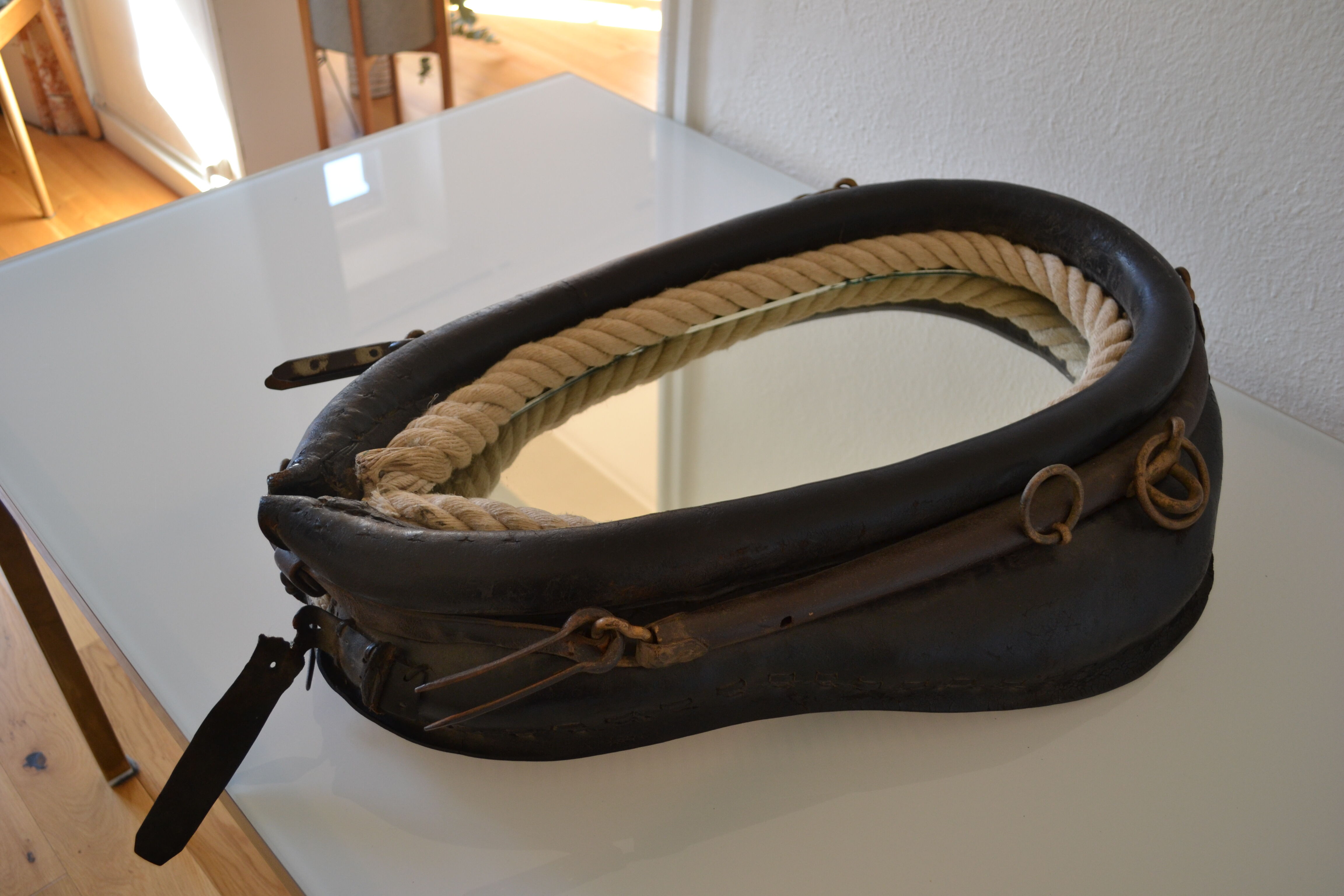 Brutalist mirror horse collar