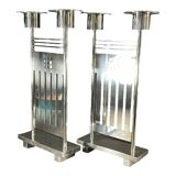 Pair of bronze candelabras by RICHARD MEIER " Swid Powell " for Cleto Munari, 1983