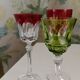 Verres: 1 Saint Louis, 1 Baccarat and 1 Bohème.