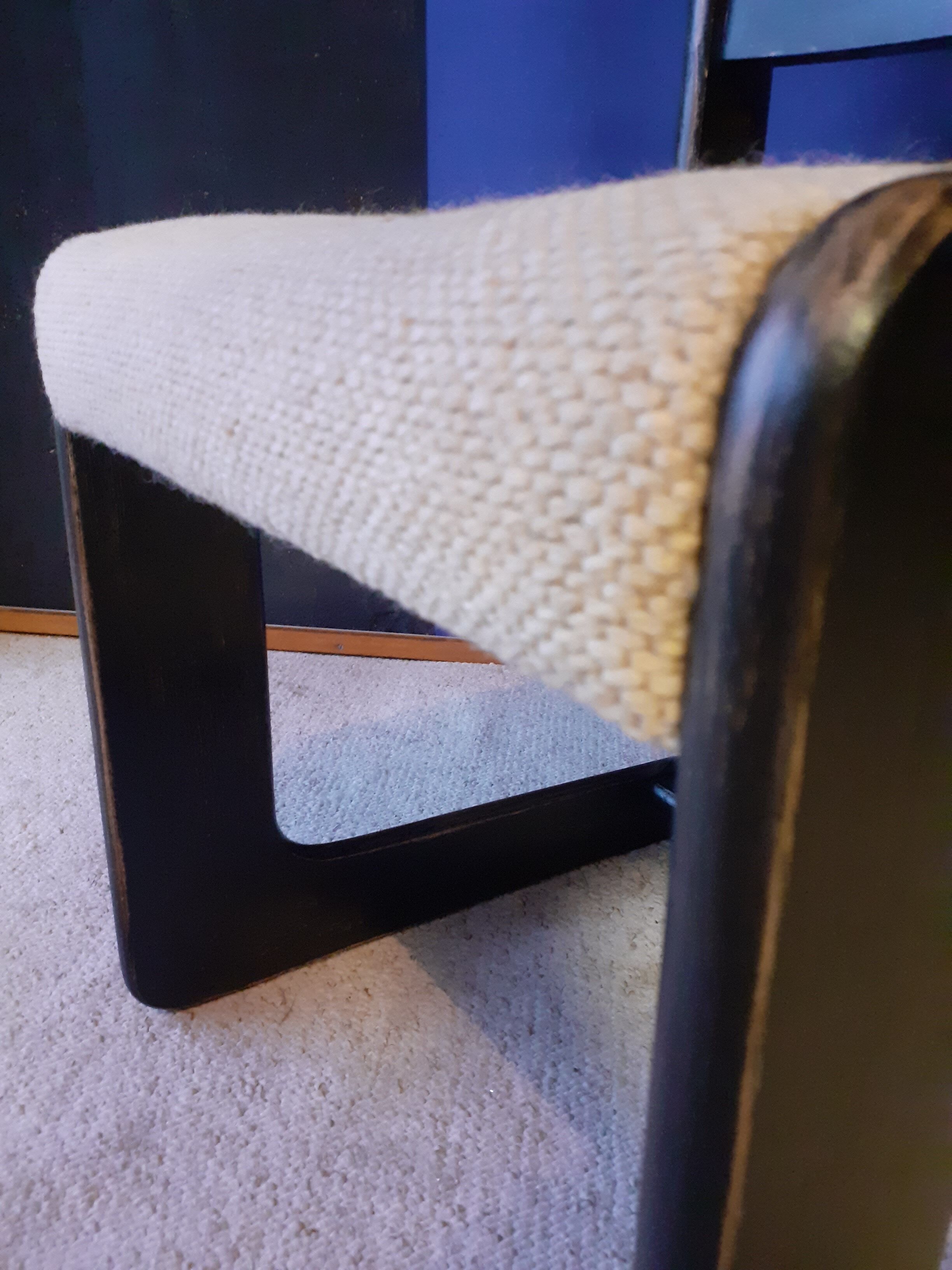 Dutch brutalist chair Casala in blackened wood around 1980