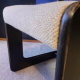 Dutch brutalist chair Casala in blackened wood around 1980