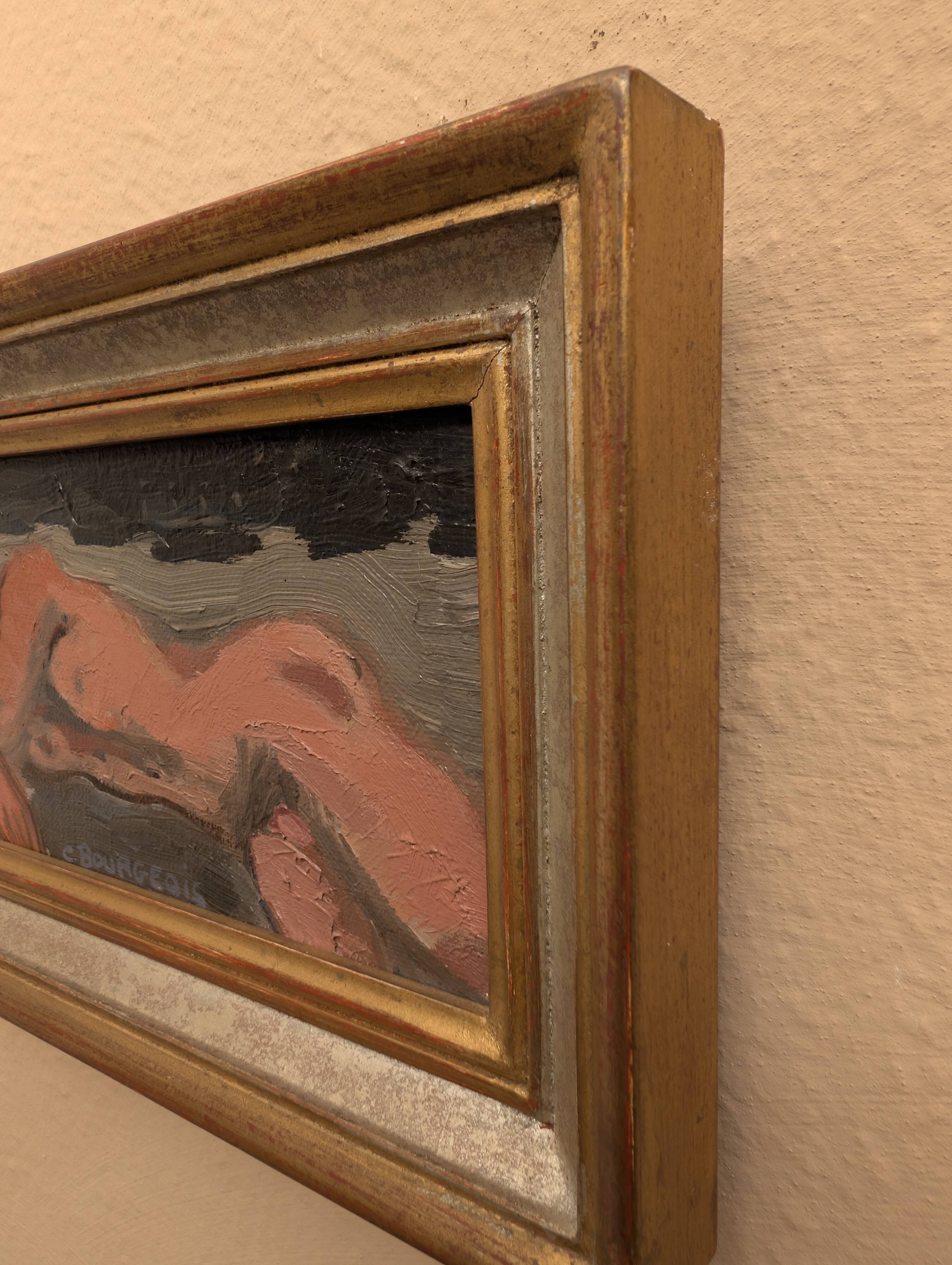 Oil on canvas "Small male nude"