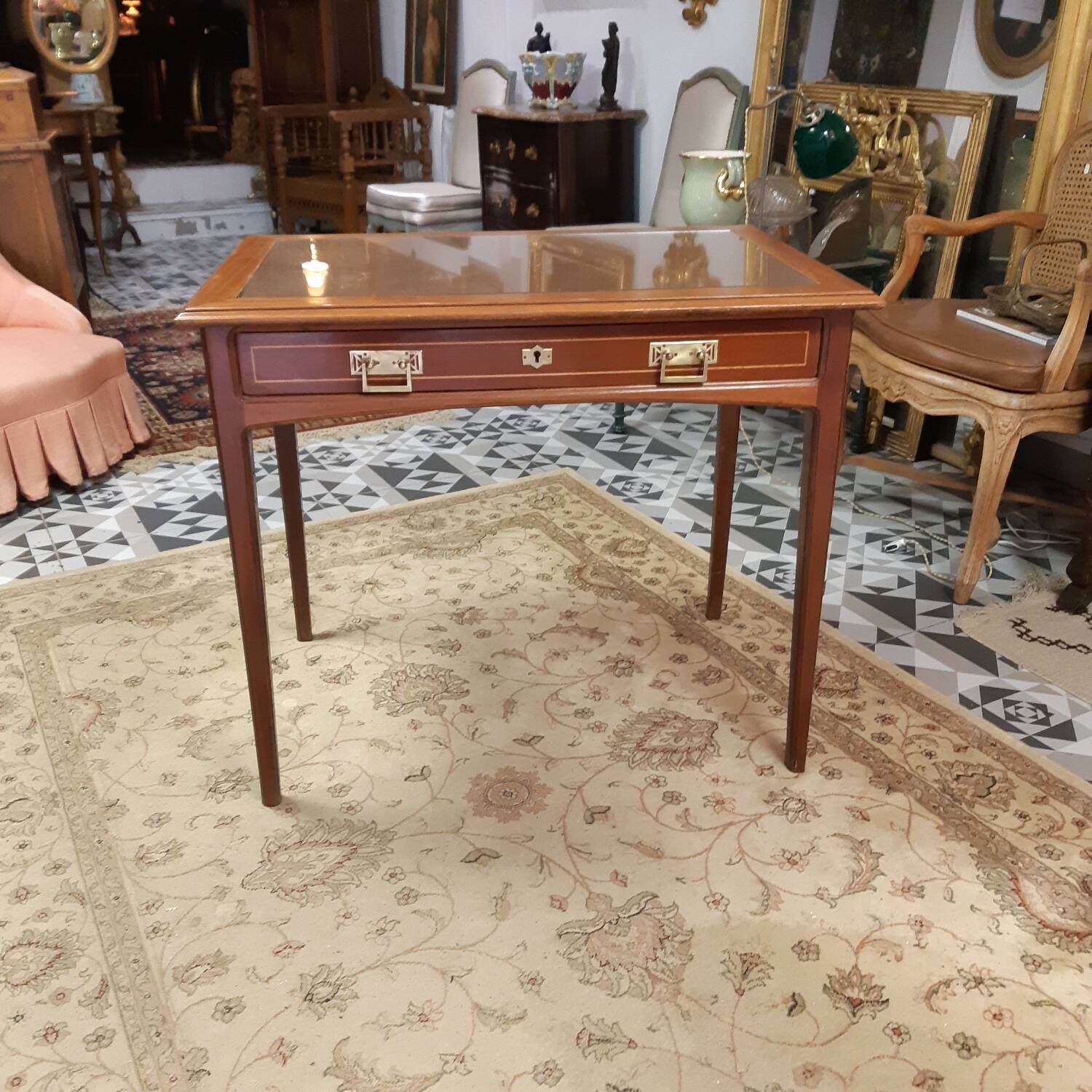 Bureau art nouveau en acajou