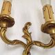 Vintage French Bronze Double Wall Sconces with Acanthus Leaf Detail 5706