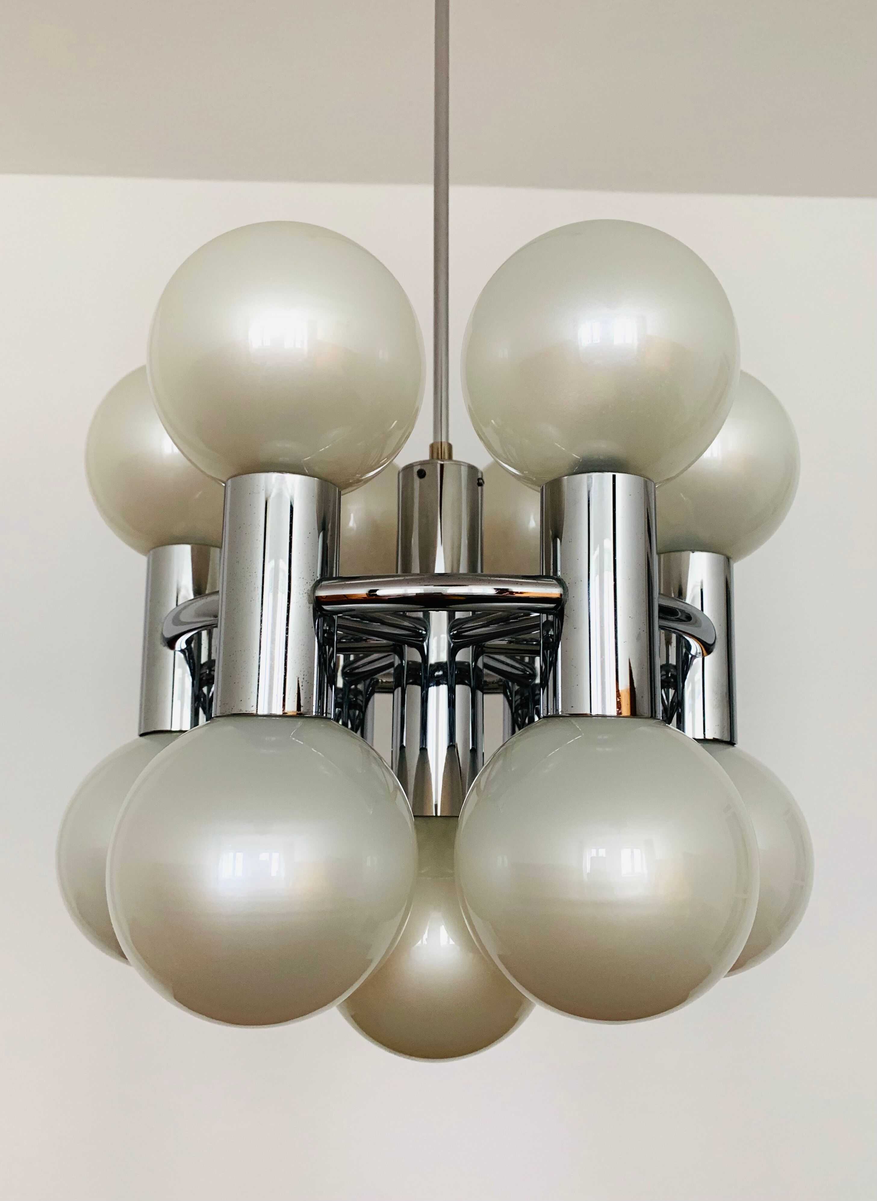 1970s Sputnik Chandelier by Motoko Ishii for Staff