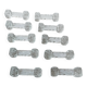 Set of 10 antique twisted moulded glass knife rests – Art Deco style