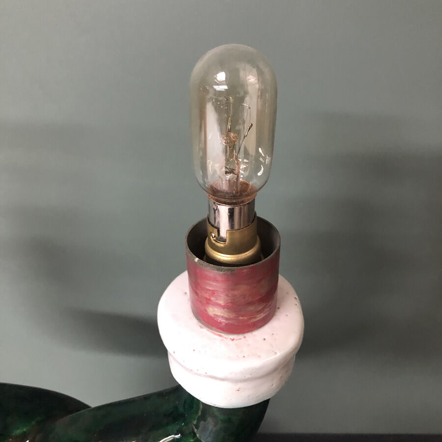 Vintage table lamp glass candles