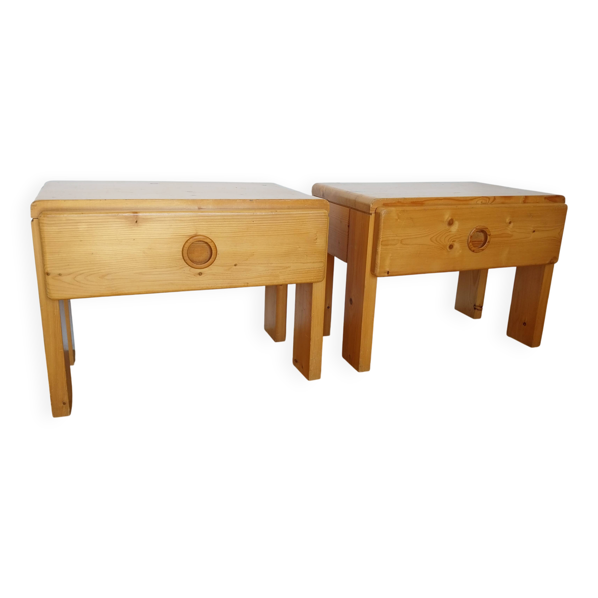 Pair of bedside tables Charlotte Perriand Les Arcs